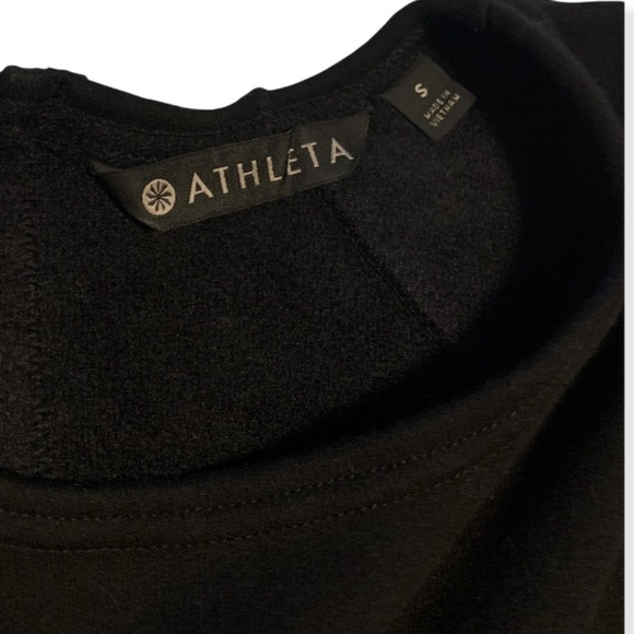 ATHLETA Cozy Karma Back Zipper Black Sweatshirt Dress - Small S - Picture 5 of 5